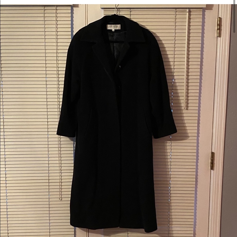Larry Levine Long wool/cashmere pea coat